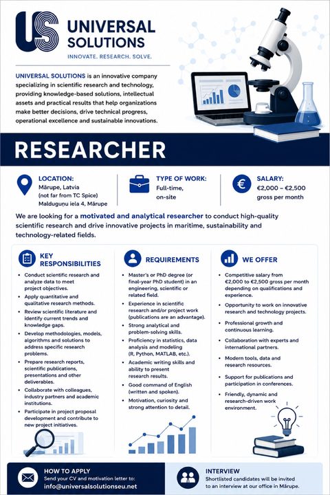 Job advertisement - Researcher (English)